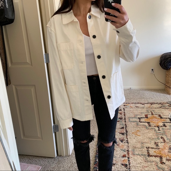 H&M Jackets & Blazers - NWT Cream shacket